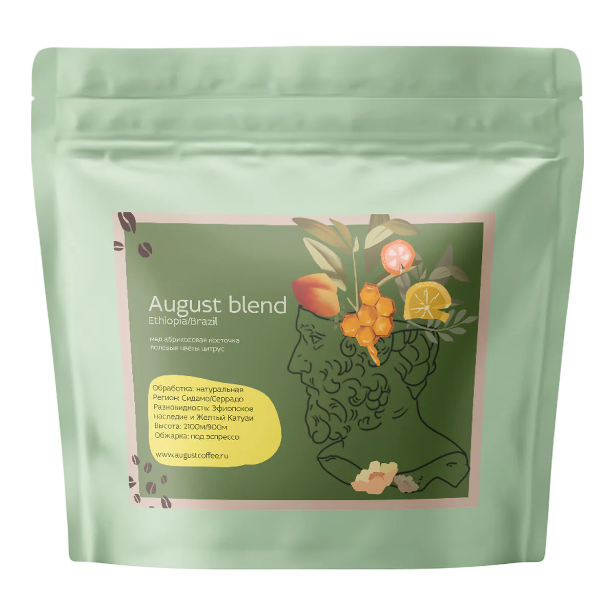 Кофе Август бленд от August Coffee, пачка 200 г, зерно