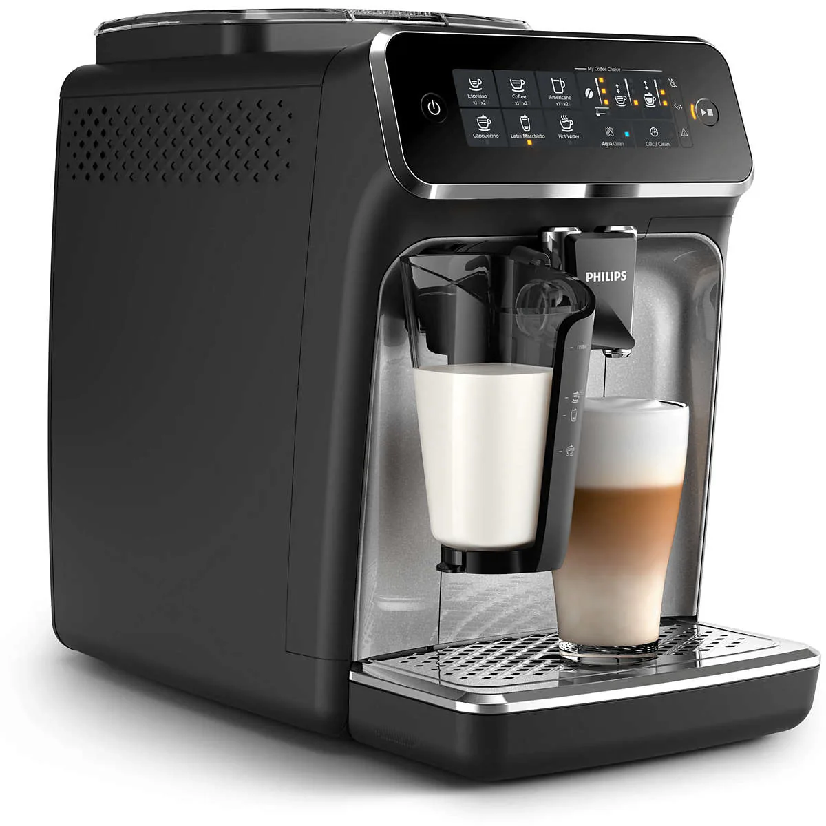 Кофемашина Philips EP3246/70 серии 3200 с кувшином LatteGo готовит латте макиато