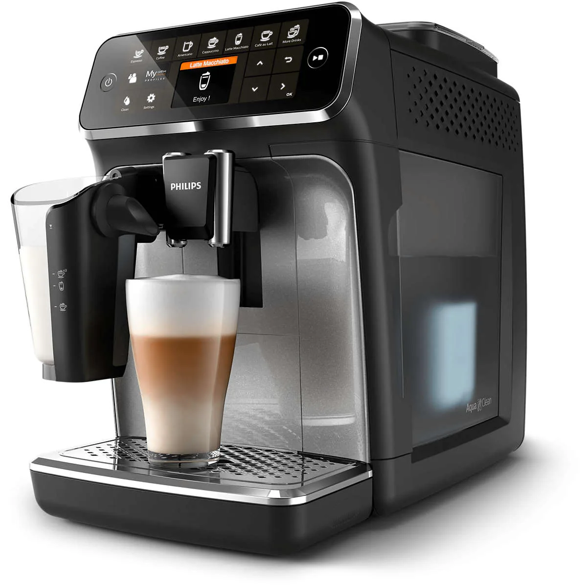 Кофемашина Philips EP4346/70 LatteGo, вид сбоку