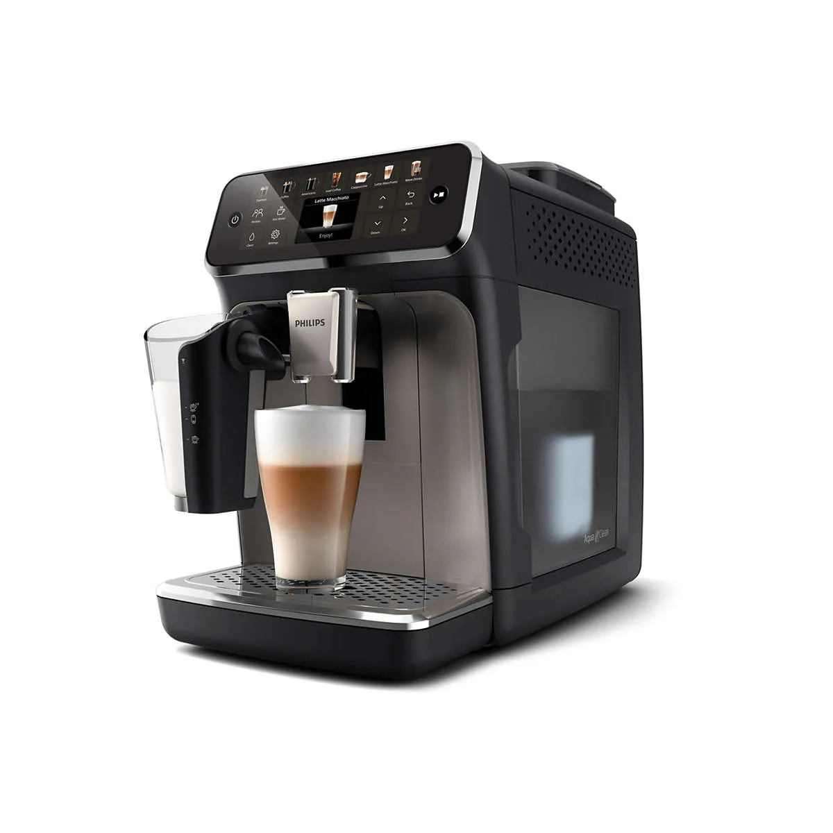 Кофемашина Philips EP4449/70 LatteGo, вид три четверти