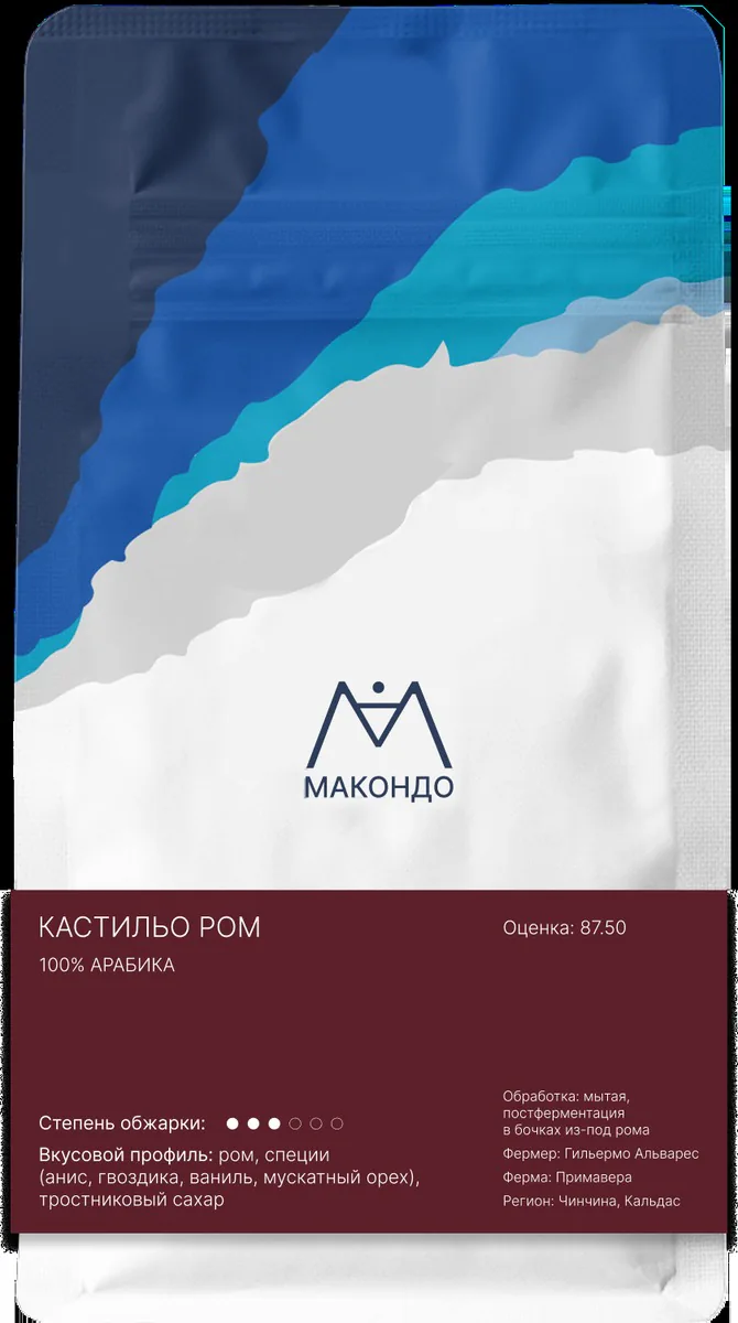 Пачка кофе Macondo Кастильо Ром