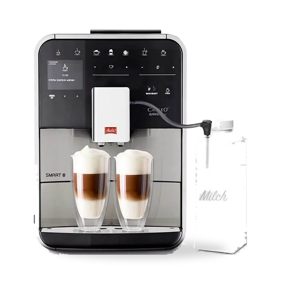 Автоматическая кофемашина Melitta Caffeo Barista TS Smart PLUS SST F 860-400 в корпусе из нержавеющей стали