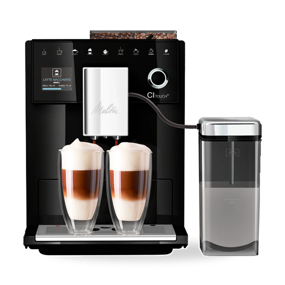 Автоматическая кофемашина Melitta Caffeo CI Touch F 630-102 в чёрном корпусе