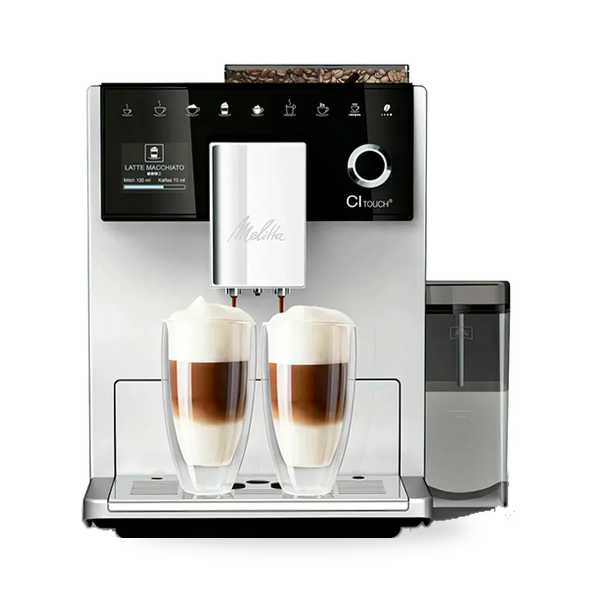 Автоматическая кофемашина Melitta CI Touch F 630-111 в серебристом корпусе