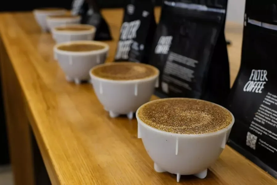 Каппинг-стол Tasty Coffee с пачками фильтр-кофе