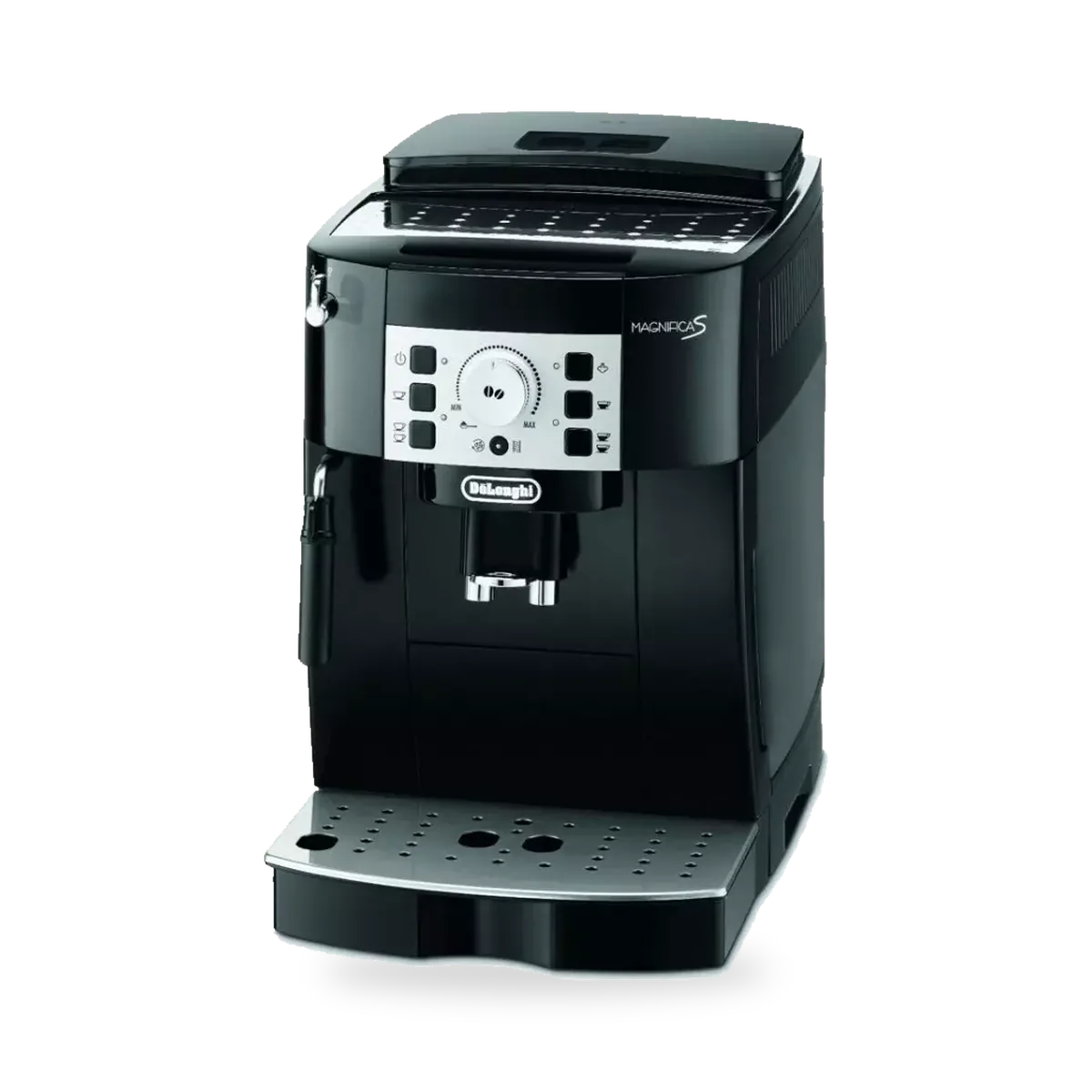 Кофемашина De’Longhi Magnifica S ECAM22.110.B, чёрная, на белом фоне