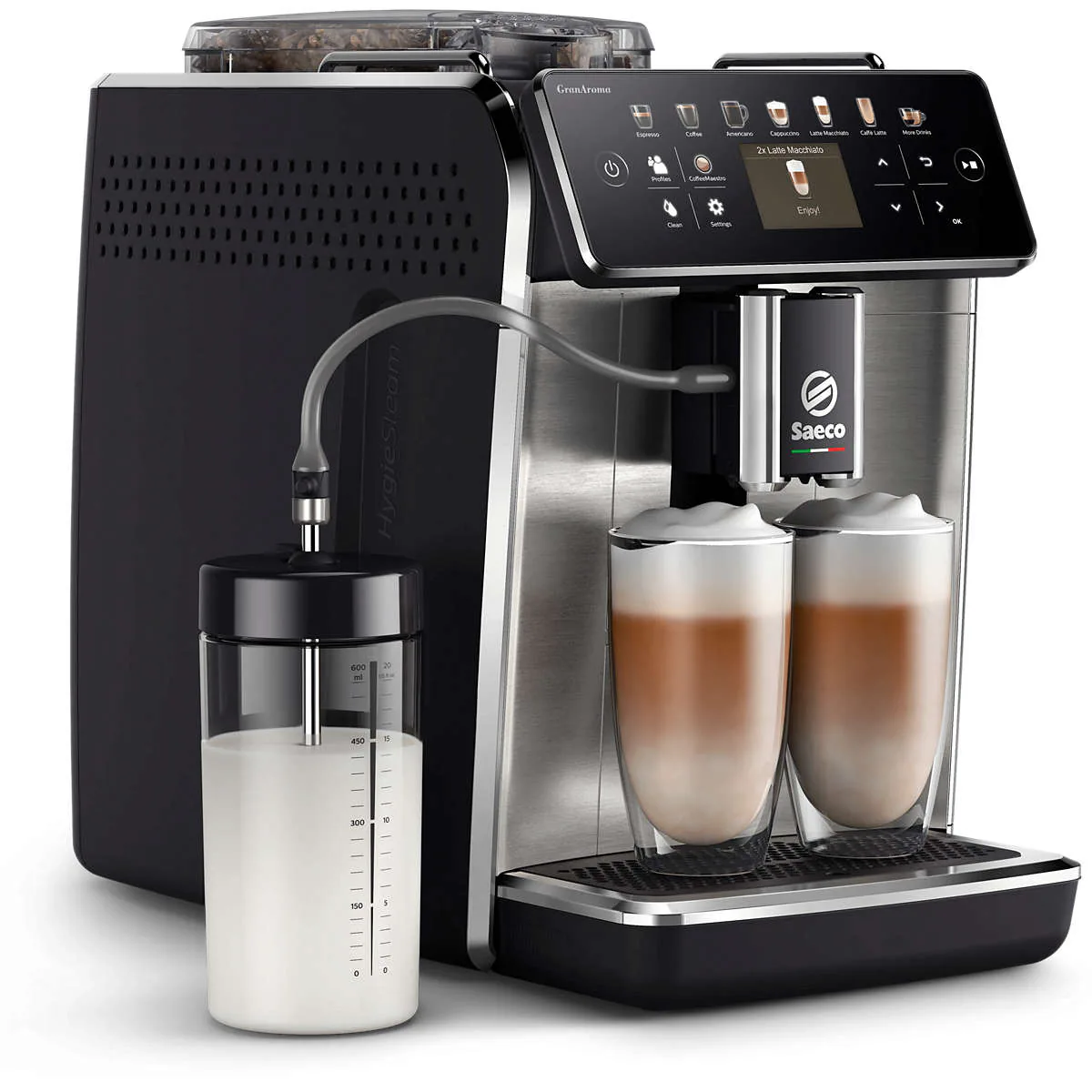 Кофемашина Saeco GranAroma SM6585/00, вид три четверти